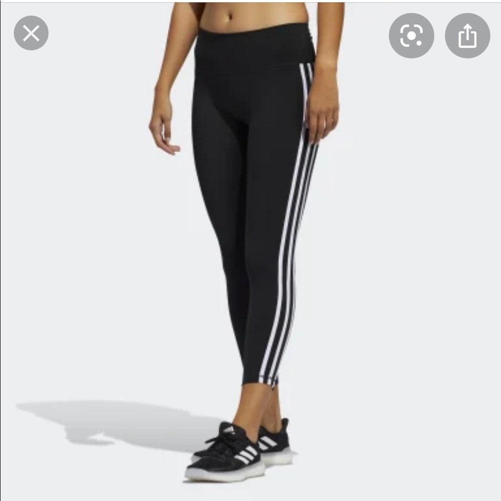 Cropped adidas climalite 3 stripe leggings